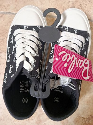 Barbie 2024 Black Mattel Shoes Trainers Tennis Fottwear Girls Size 37 UK Size 4