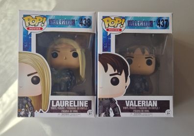 Funko Pop Valerian and the City of a Thousand Planets 437 and 438 Valerian and Laureline Bundle