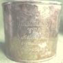 Vintage English Breakfast Tea  Engraved Round Silver Plated Container Image 2