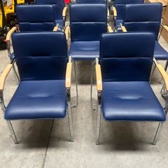 Office Chairs Blue x 8