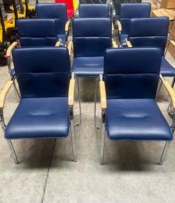 Office Chairs x 8 (Blue)