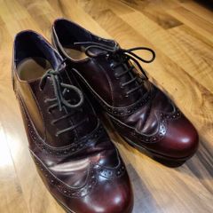 Clarks Burgundy Leather Brogues Size 40