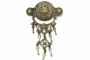 Rare antique silver Norwegian Solje brooch