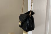 Cute Small Quilted black cross over bag