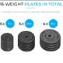 50KG Cast Iron Barbell & Dumbbell Weight  Set in Case Image 4