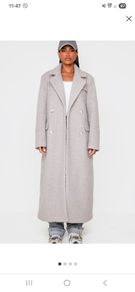 Light grey maxi coat, brand NEW, size 12