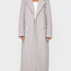 Light grey maxi coat, brand NEW, size 12