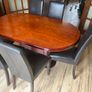 Oval dining room table and 6 chairs Image 3