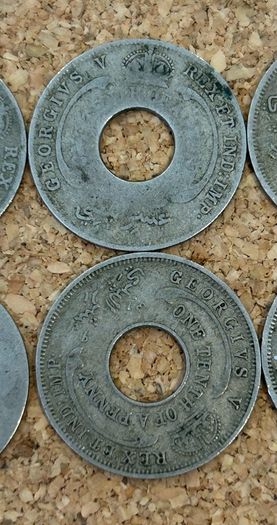 West Africa 1/10 Penny coins (6)