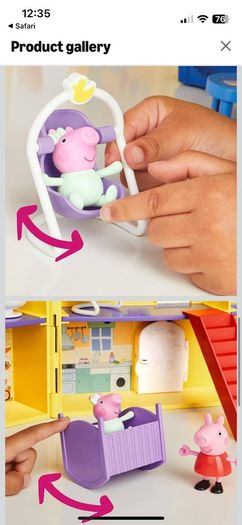 Peppa Pig's Big Family House Playset with Baby Evie like new