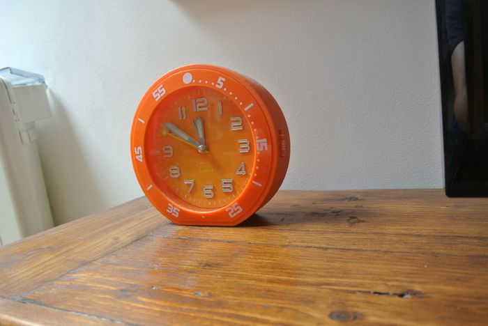 Auriol Quartz Clock In Amazing Orange Colour