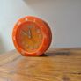 Auriol Quartz Clock In Amazing Orange Colour Image 2