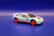 Hot Wheels Ford RS200 with custom wheels.