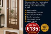 Deanta Walnut NM5G Clear Glass Doors