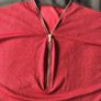 Burgundy and Black Zip Top Image 3