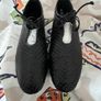 REBECCA WHITE Black Leather Woven Flats Image 2