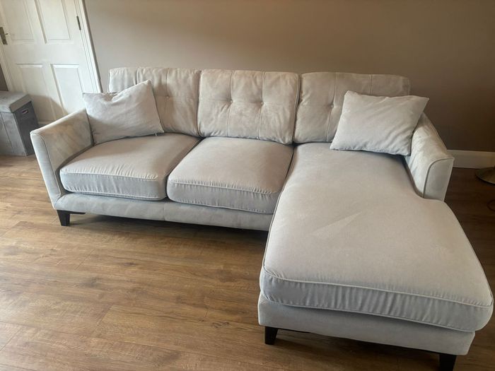 Modern Light Grey Chaise Sofa