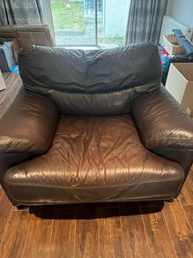Brown Leather Arm Chair