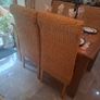 Oak Extendable Dining Table & 6 Whicker Chairs Image 4