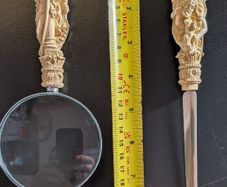 Metropolitan Museum of Art MMA Magnifying Glass & Letter Opener Faux Ivory Set