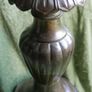 Antique Heavy Large Oil Lamp Holder, Candle Holder made of Brass Image 4