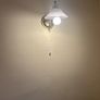 Pair of Vintage Wall Lights with Frosted Glass Shades Image 2