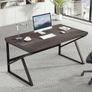 Modern Industrial Home Office Desk, PC Desk for Student Work Writing Study Gaming, Metal Wood Computer Table in Bedroom Workstation, Study PC Work Gaming Desks, Dark Oak 140cm Image 3