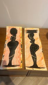 Set of 2 African Artworks from Langa Township, Cape Town