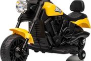 Children's Electric Motorcycle, 6V Electric Car for Children with Music and Lights, Soft Start and Suspension, Children's Light Motorcycle with 2 Training Wheels for 3-6 Years