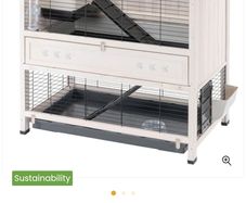 Rabit/Guinea pig indoor cage (used) with 10kg bag of  hay