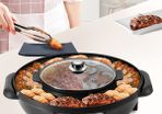 BRAND NEW 2 in 1 Electric Hot Pot BBQ Grill 2200W Multifunction Portable Home Non-Stick Split Pot Smokeless Skillet Barbecue Pan