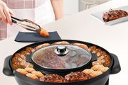 BRAND NEW 2 in 1 Electric Hot Pot BBQ Grill 2200W Multifunction Portable Home Non-Stick Split Pot Smokeless Skillet Barbecue Pan