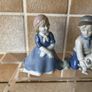 Porcelain Figures Girl/Frog& Boy/pig Image 2