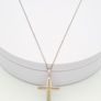 925 Vintage Sterling Silver Signed Cross Necklace Image 6