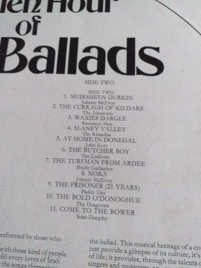 Golden hour of Irish Ballads