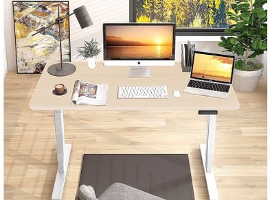Desk Sit Stand - BRAND NEW - DUAL Motors - Zoom - Electric Office Desk - WFH - 1400mm x 700mm Oak finish Worktop - Gaming - School - no offers