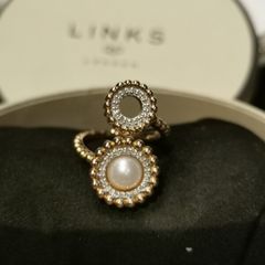 Links of London Ring Gold diamonds and pearl