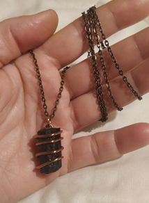 Handmade Black Turmaline Copper Necklace