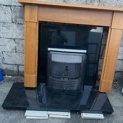 fire place never used heart back and surround