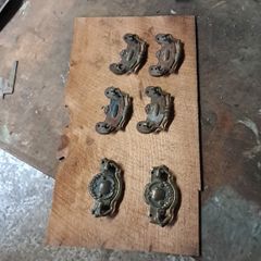 6 brass drawer handles 4 and 2