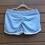 Light blue, ruched bum fleece shorts, size 8 Image 2