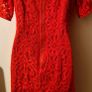 Deep Burnt Orange Lace Dress from Dunnes size 12 Image 2