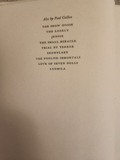 Paul Gallico books. Flowers  for Mrs Harris, Thomasina, and The small miracle. All hardback with dustjacket in good condition. Thomasina is a first edition.35