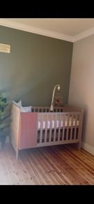 Cot, Mattress, Mattress Protector, Cot Mobile & 2 Cot Sheets