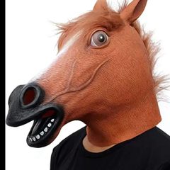 Rubber novelty Halloween Horse mask.