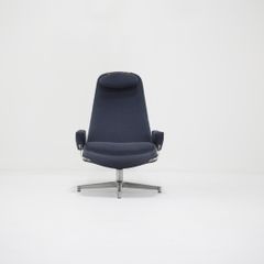 Upholstered Swivel Lounge Armchair Model Contourette Roto by Alf Svensson for Dux, Sweden, 1960s.