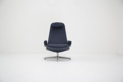 Upholstered Swivel Lounge Armchair Model Contourette Roto by Alf Svensson for Dux, Sweden, 1960s.