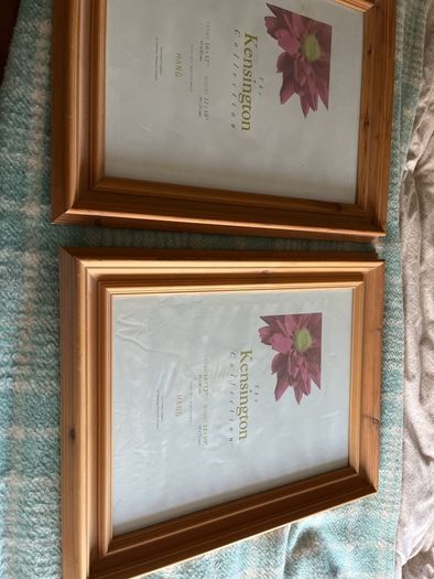 photo frames x 2 , solid oak