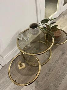 Vintage Milo Baughman style three tier