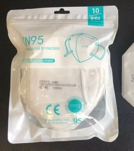 50 x One Size KN95 FFP2 Face Mask, Protective Mask 10 piece